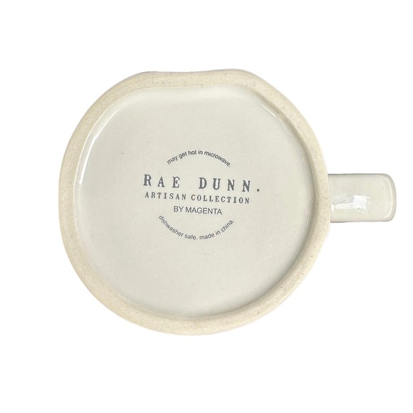 Rae Dunn BAE Mug Coffee Tea White Black Large Long Letters NWT 2018 OG Dimples - Picture 9 of 12